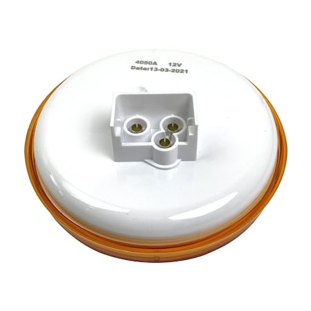 Truck-Lite Signal-Stat, Led, Yellow Round, 24 Diode, Front/Park/Turn, 12V, Pl-3, Bulk 4050A-3